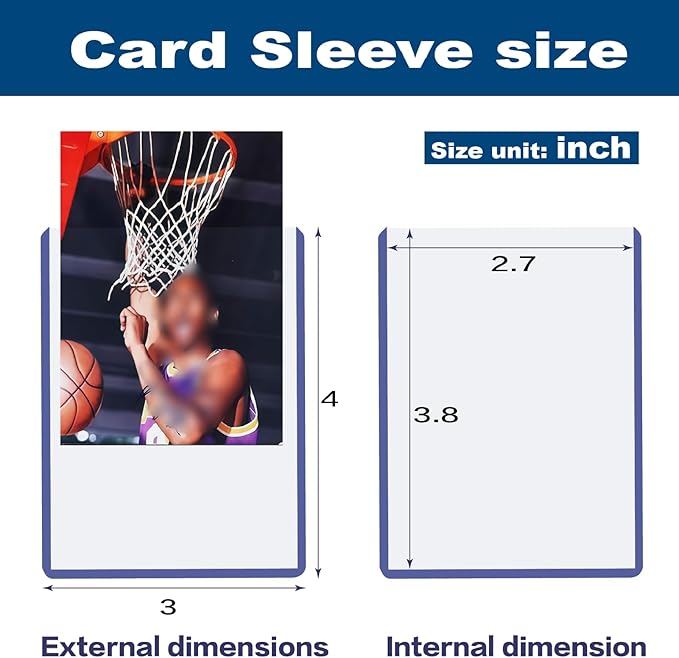 200 Hard Card Sleeves Card Toploaders for Protection for Baseball Football Premium Top Loaders for Cards Ensuring Safety (200 Hard Sleeves)