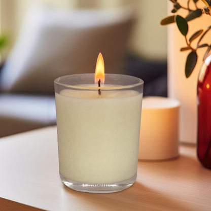 30 Pack Clear Glass Filled White Votive Candles, Unscented Votive Candles for Home Décor Spa Weddings Birthdays Holidays Party