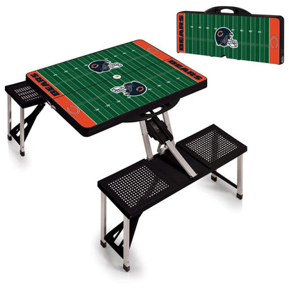 NFL Chicago Bears Sport Digital Print Picnic Table, One Size, Black