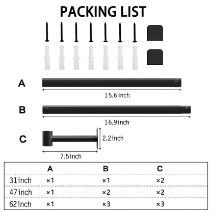 SUTINE Plant Hanging Rod, 47 Inch Plant Hanger Indoor for Window Ceiling, Heavy Duty Hanging Planters for Indoor Plants, Black Wall Plants Holder, Window Plants Shelves Pot/Chain/Plant Not Included