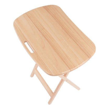 Winsome Lucca Set of 4 Foldable Snack Tables with Storage Rack, Easy to Store Portable Fold Up Table Set for Kitchen, Living Room TV Dining, Crafts, Puzzles, Work from Home