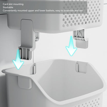 3 Tier Laundry Basket Organizer with Wheels, Tiered Laundry Basket Organizer, with Portable Storage Baskets, for Kitchen Bathroom Bedroom Laundry Room