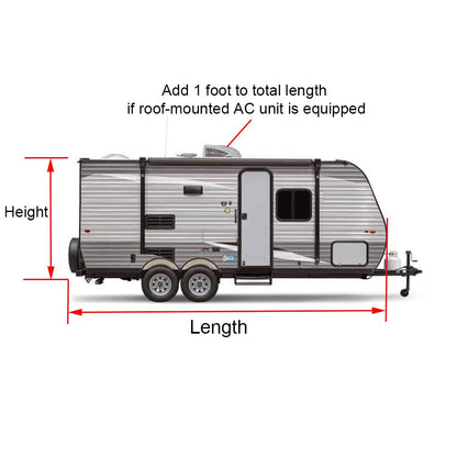 GEARFLAG Travel Trailer Camper Cover Multi-Layers top fits 28' -32' Reinforced Windproof Side-Straps Anti-UV Water-Resistance Heavy Duty for Motorhome RV (Fits 28' - 32')