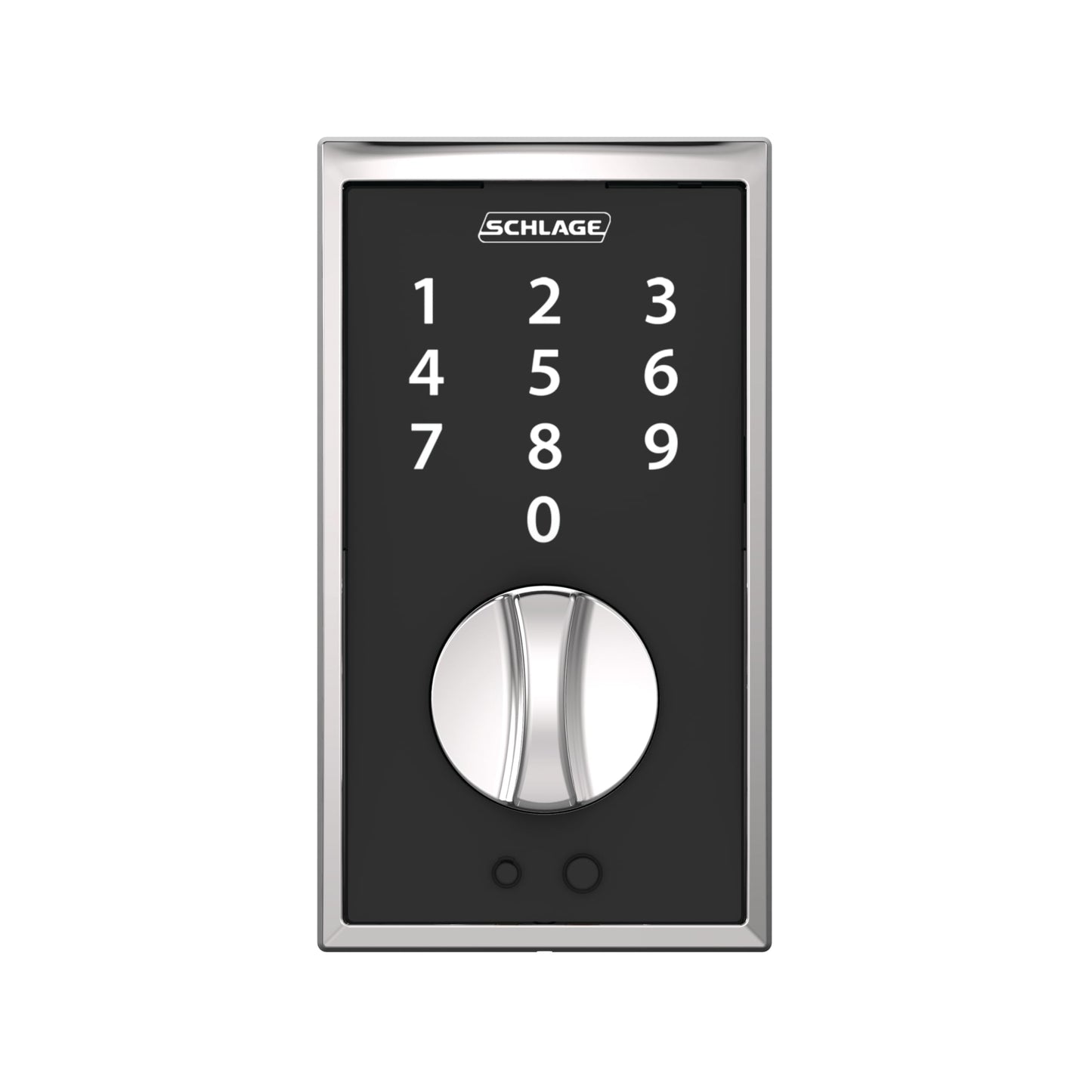 SCHLAGE BE375 CEN 622 Touch Keyless Touchscreen Electronic Deadbolt Lock, Matte Black