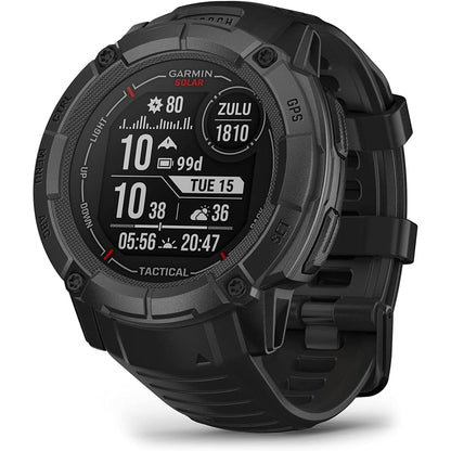 Garmin Instinct 2X Solar - Tactical Edition, Solar Charging, Rugged GPS Smartwatch, Built-in Flashlight, Ballistics Calculator, Black 010-02805-13 Bundle with 2 YR CPS Enhanced Protection Pack