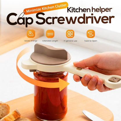 Skiennix 4-in-1 Jar Opener - Adjustable Stainless Steel Lid Remover for Seniors & Arthritis | Fits Jars, Bottles & Cans