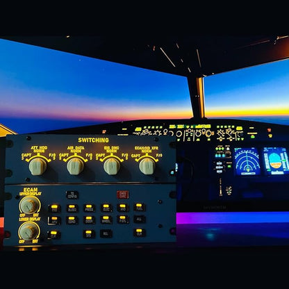 Flight Simulator Controller A32X ECAM Home Cockpit Panel for MSFS 2020/2024 FE-NIX FB-W on Windows Plug-and-Play Display Unit