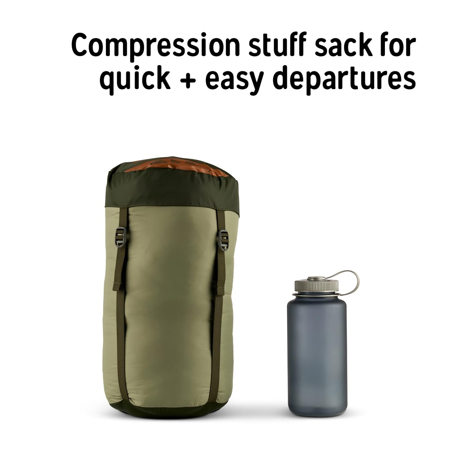 Kelty Cosmic Synthetic Fill 40 Degree Backpacking Sleeping Bag with Compression Straps, Compact and Lightweight (Long (2025))