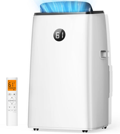 AGTANA 14000 BTU Inverter Portable Air Conditioners, Dual Hose Portable AC for Large Room up to 700 sq. ft, 3-in-1 Self-Evaporating AC Units with Fan & Dehumidifier, Quiet Sleep Mode(42dB), Auto Swing