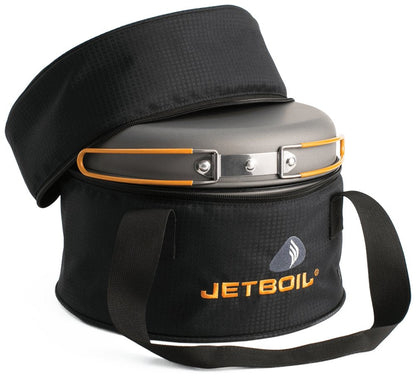Jetboil Genesis Basecamp Camping and Overlanding Stove Cooking System with Camping Cookware Orange