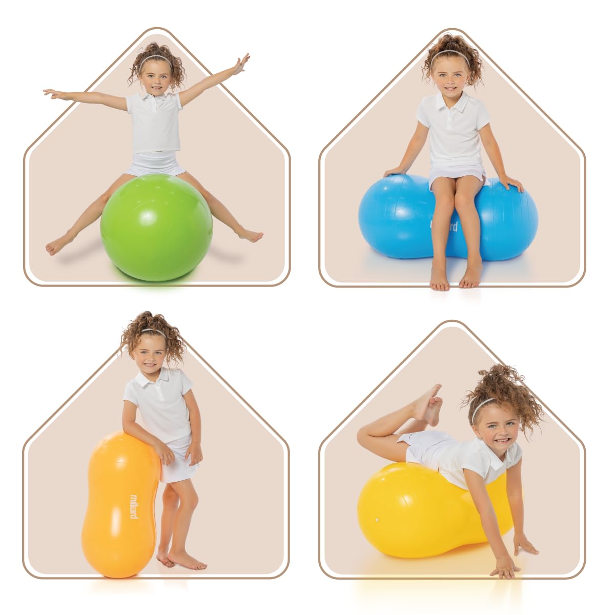 Milliard Peanut Ball Physio Roll for Exercise, Therapy, Labor, Birthing and Dog Training…