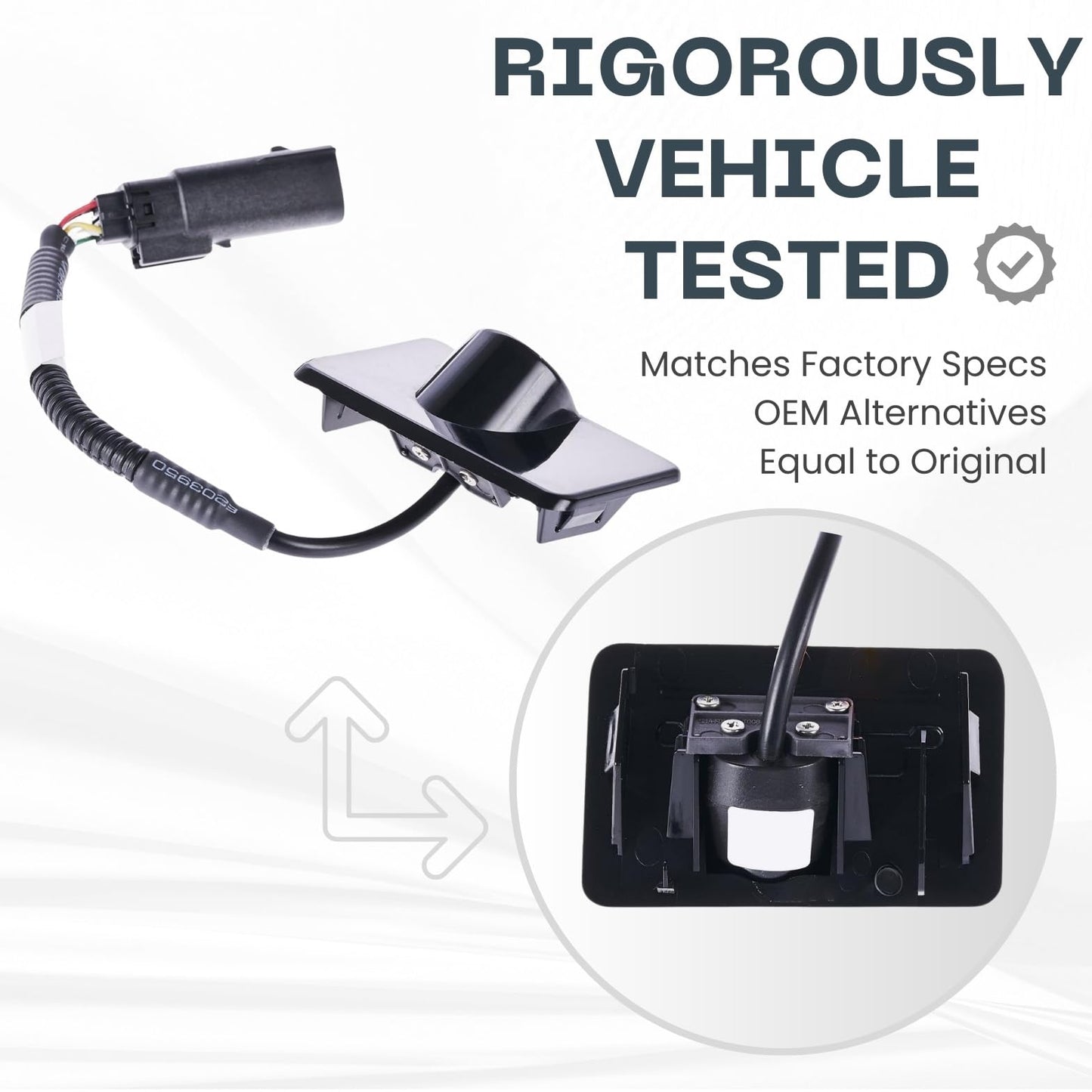 Backup Camera Replaces for 2009-2014 Ford Expedition OE Part # 9L1Z-19G490-B, 8L1Z-19G490-A, 9L1Z-19G490-A, 9L1T19G490AB