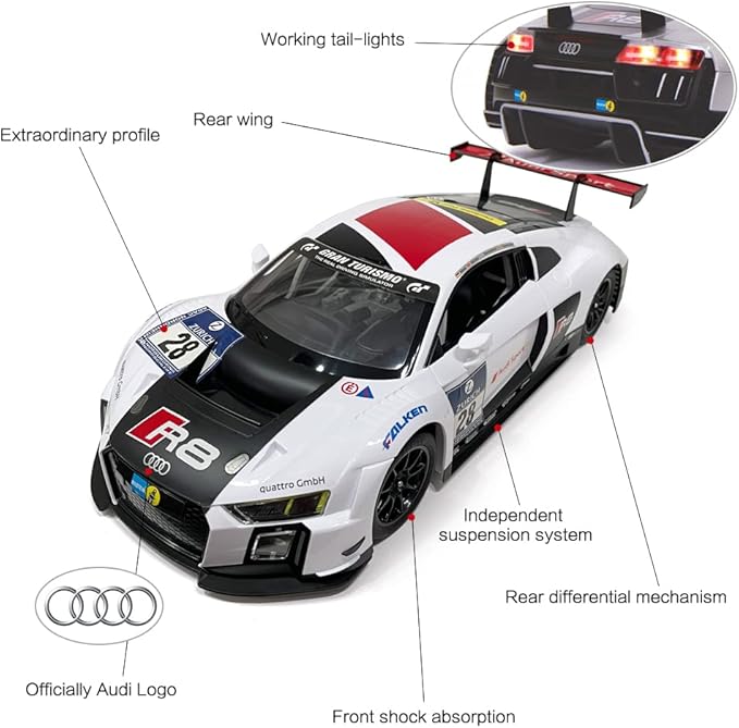 RASTAR Audi RC Car 1/14 Audi R8 Performance Model Toy Car Sports Racing Remote Control Car for Adults Boys Girls Kids