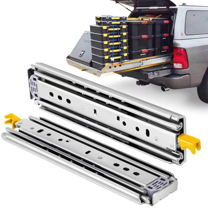 VAGUDE with Lock Heavy Duty Drawer Slides 12 14 16 18 20 22 24 26 28 30 32 34 36 40 44 48 52 56 60 Inch 290 Lbs Side Mount Full Extension Ball Bearing Rails Rail Tool Box Runner-W:76mm, 48 Inch