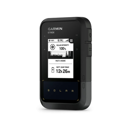 Garmin eTrex® Solar, GPS Handheld Navigator, Unlimited Battery Life, Water Resistant