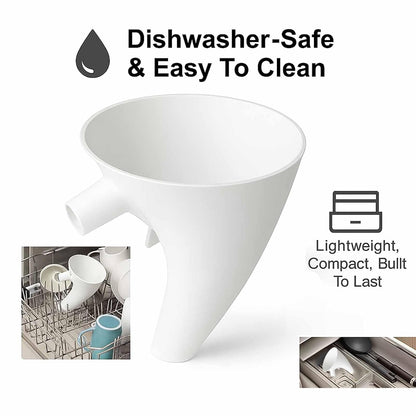 KitchenAid Flour Funnel - Durable Pouring Chute for Tilt-Head 4.5-5 Qt Mixers | Dishwasher-Safe Baking Tool