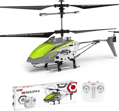Cheerwing Remote Control HelicopterSYMA S107H Mini RC Helicopter with GyroAltitude Hold One Key Take Off/Landing for Adults Kids(Green)