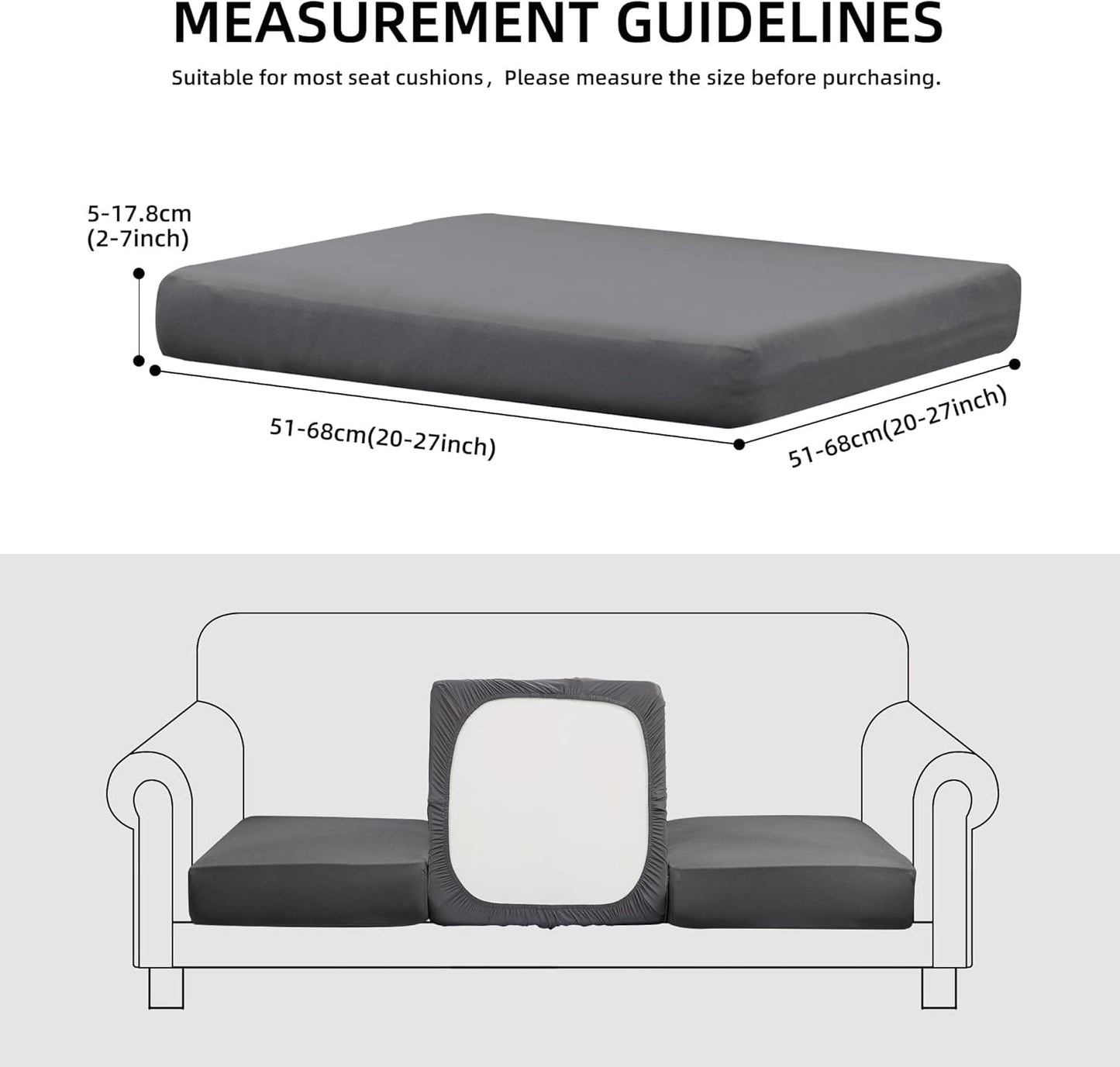 Skiennix Outdoor Cushion Covers - 12PCS Patio Furniture Slipcovers for Sofa & Sectional Chairs