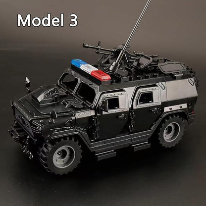 Military Vehicles Building Blocks Sets Compatible with Lego Military Armored Vehicle Set Army Model Kit STEM Toys for Boys Kids and Teens Ages 8-14 (Black)