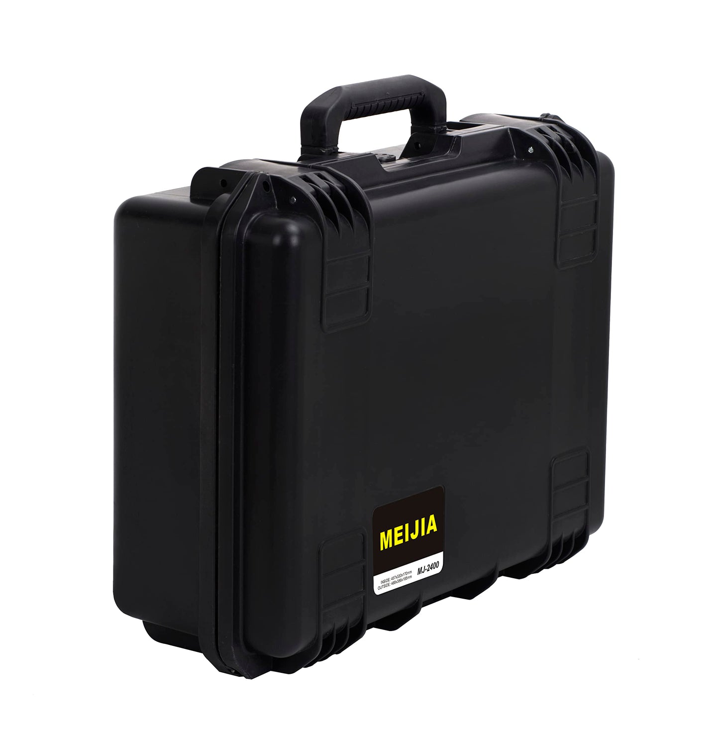 MEIJIA Premium Waterproof Hard Compact Camera Case with customizable fit foam,Full Protection with Light&Convenient Design,19.3"x15.25"x7.3".,Elegant Black