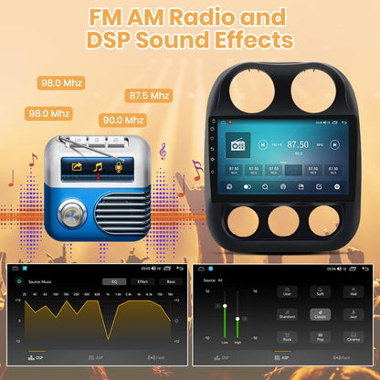 Mnasico Android Radio for Jeep Compass 2010-2016, Patriot 2009-2016