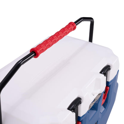Lifetime 28 Quart Hard Cooler, Red, White & Blue, Patriotic Edition, Bear-Resistant, 5-Day Ice Retention, with Bottle Opener