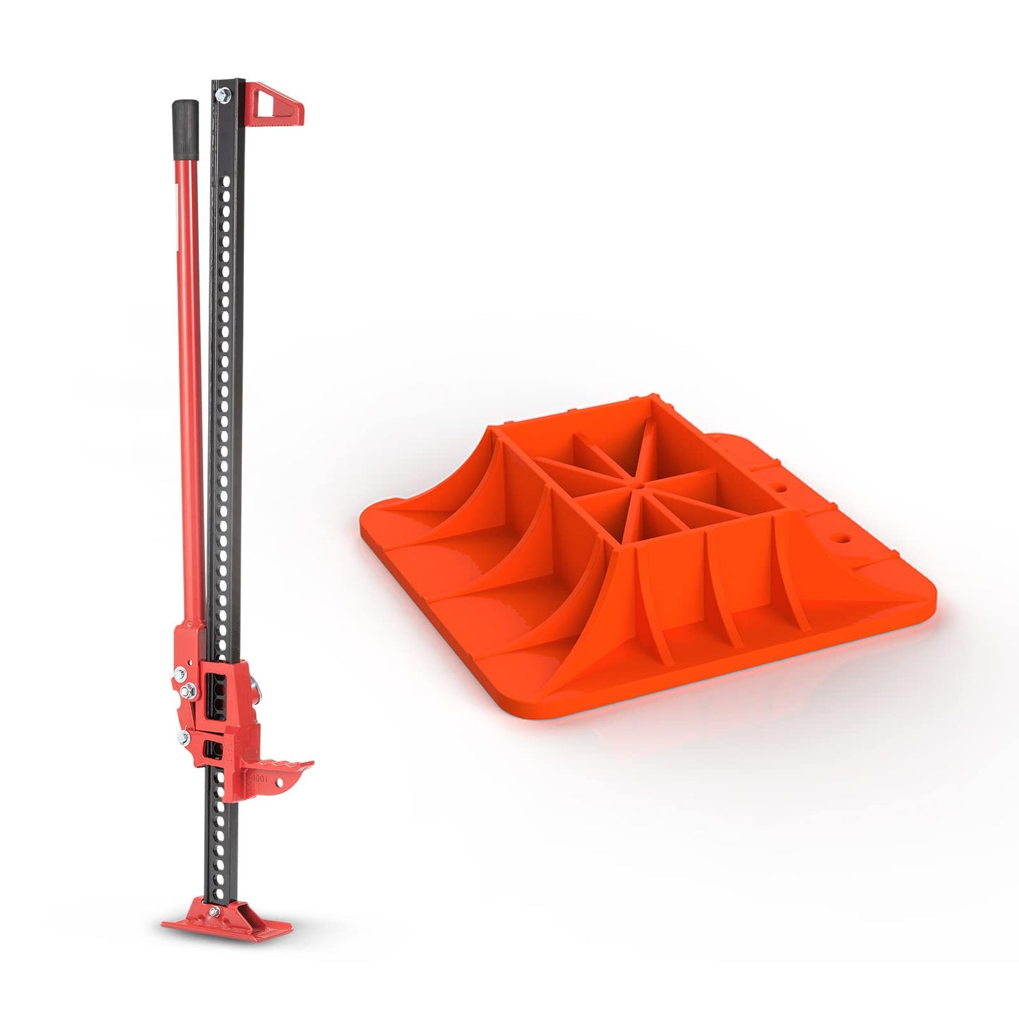 BUNKER INDUST Farm Jack 48" with Jack Base Mate,High Lift Tire Jack Stand Plate Offroad Sand Mud Snow Recovery Kit for Car Truck Jeep ATV SUV UTV