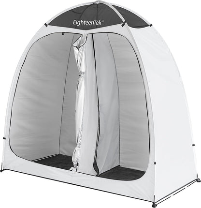EighteenTek® Shower Tent Changing Room 2 Rooms Outdoor Pop Up Camping Portable Privacy Dressing Shelter 83"x43"x80"H