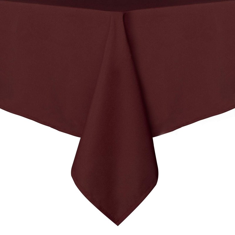 sancua Rectangle Tablecloth - 90 x 132 Inch - Stain and Wrinkle Resistant Washable Polyester Table Cloth, Decorative Fabric Table Cover for Dining Tables, Buffet Parties and Camping, Burgundy