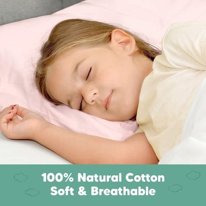 KeaBabies 13 x18 Toddler Pillowcase, Waterproof - Soft Waterproof Toddler Pillow Protector Cover for Kids, Boys, Girls, Durable Machine Washable, Small Travel Pillow Sold Separately (Mist Pink)