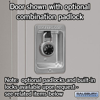 Salsbury Industries 62352GY-U Unassembled Standard Metal Locker with Double Tier,Grey