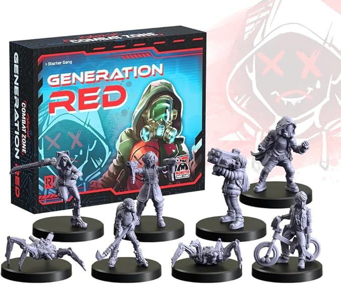 Monster Fight Club Cyberpunk Red Combat Zone Miniatures Expansion: Generation Red Starter Gang