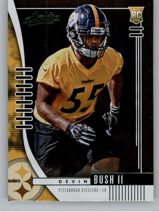 2019 Panini Absolute Green #183 Devin Bush II Pittsburgh Steelers RC Rookie NFL Football Trading Card