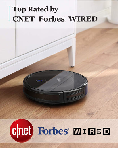 eufy Renewed BoostIQ RoboVac 11S MAX, Robot Vacuum Cleaner, Super-Thin, Powerful Suction, Quiet, Self-Charging Robotic Vacuum Cleaner, Cleans Hard Floors to Medium-Pile Carpets, Black