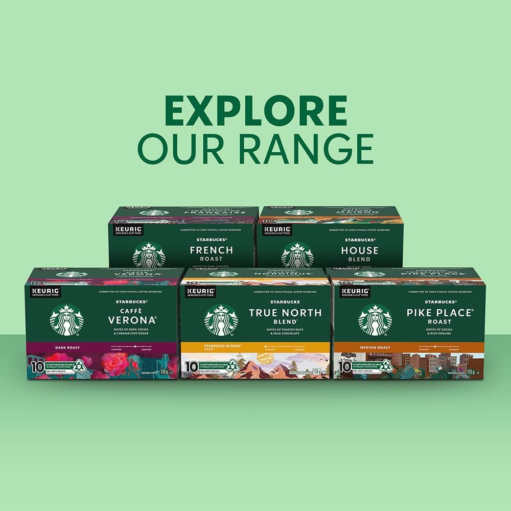 Starbucks True North Coffee K-Cup Portion Pack - Rich Flavor for Keurig Brewers | 24 Count