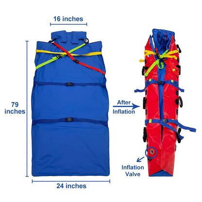 First Aid Vacuum Stretcher - Emergency Full Body Limb Splint Outdoor Immobilization Protection Patient Transport Device for Rescue, Accidents