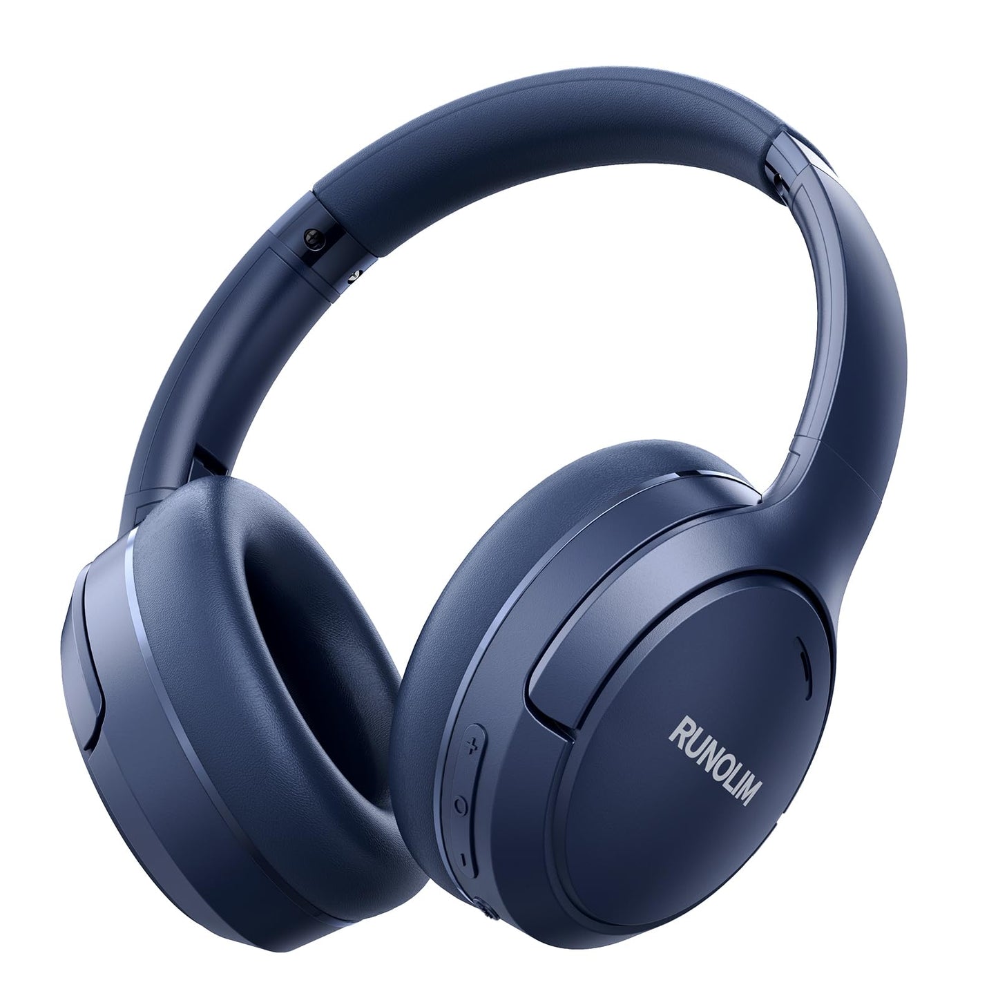 RUNOLIM Hybrid Active Noise Cancelling Headphones, 65H Playtime, Built-in Microphone, Bluetooth Wireless Over Ear Foldable Headphones with HiFi Audio, Home Travel Office