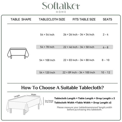 Softalker Vinyl Tablecloth Rectangle, Outdoor 100% Waterproof Oil Proof Plastic Edge Binding Table Cloth, Heavy Duty Thick Wipeable PVC Table Covers for Picnic Dining Party - 54 x 78 Inch, Light Grey