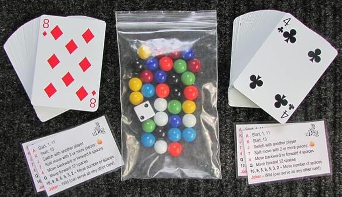uDog Board Game | Old-Fashioned Fun for 2–12 Players | Made in The USA | Durable Wooden Pieces to Last a Lifetime | Family Game Night (4-Player)
