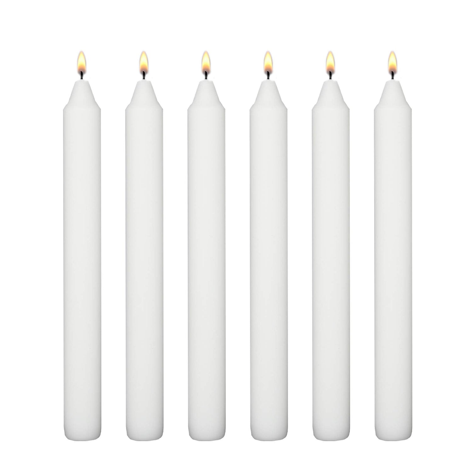 White Dinner Table Candles 7 Inch Tall Dripless Smokeless Unscented for Candlesticks 6 Hour Long Burning Candle Decorate Your Table Wedding and Christmas - Household Candle Stick 20 Pack