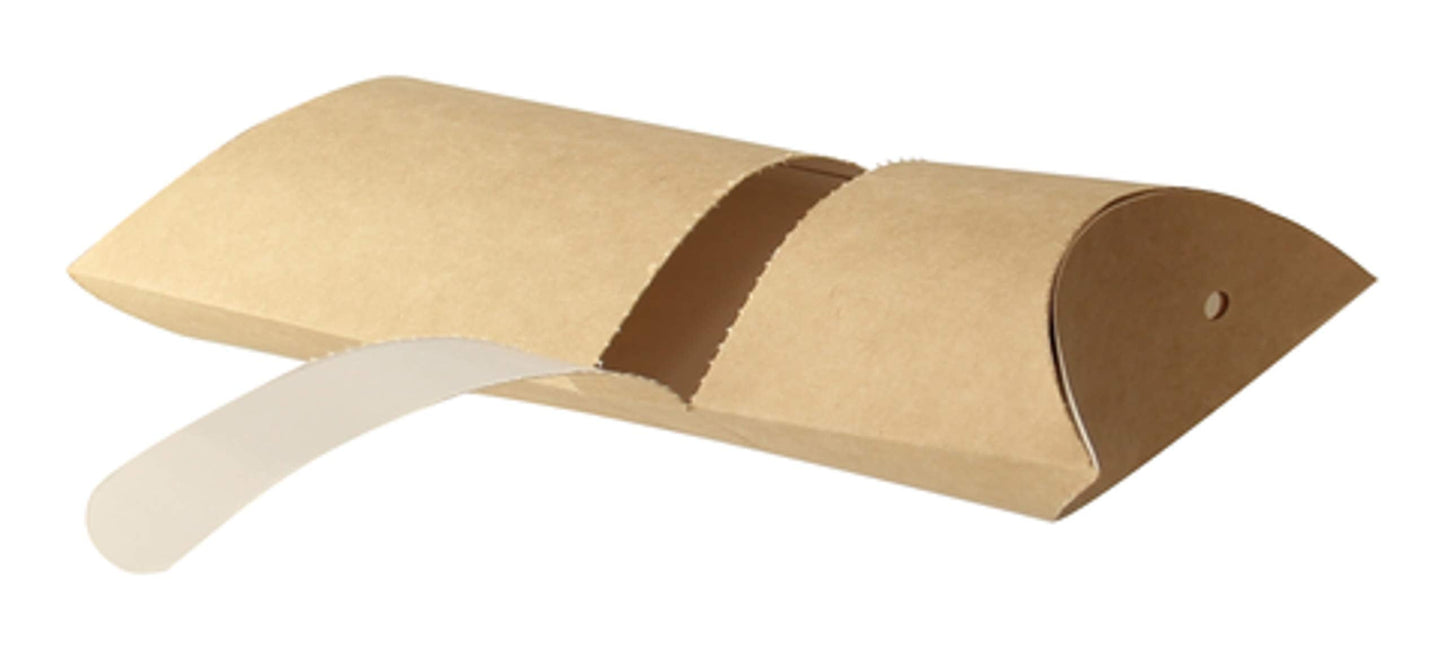 PacknWood 210CREPCAR - Kraft Brown Crepe Box Container - Brown Takeout Crepe Box - Kraft Crepe Food Holder - Grease-Resistant and Microwavable (9.8" x 4.3") (Case of 600)