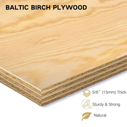 Sound Town DIY Solid Baltic Birch Plywood Slanted 12U Studio Rack, Golden Oak, Rubber Feet, Casters (SDRK-12T)