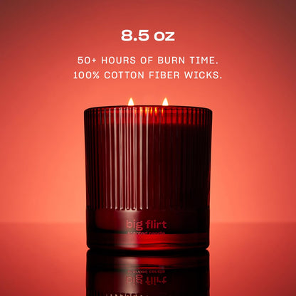 Big Flirt Luxury Scented Candle by Snif, Valentine's Day Candle, 50+ Hours, 100% Cotton Fiber Wicks, Soy Wax Blend, Non-Toxic, Vegan, 8.5 oz