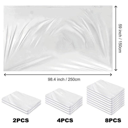 Balloon Transport Bags 8 Pack - 98.4"x59" Heavy-Duty Reusable Clear Plastic Bags for Large Inflated Balloons, Balloon Arch Storage, Party Decoration Supplies