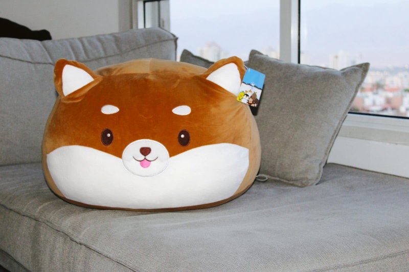 WORLD OF PLUSH 29 Inch Giant Shiba Inu Plush – 3.6 lb Oversized Squishy Stuffed Animal Pillow, One of The Largest Dog Plush Toys for Bed & Dorm, Cute Kawaii Room Decor Gift