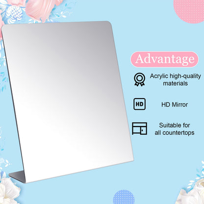Amyhill 24 Pcs Counter Top Mirror Freestanding Table Desk Mirror Self Portrait Single Sided Acrylic Glass for Tabletop Desk Counter Bedroom Office Bathroom Home Dorm (8.5 x 9 Inch)