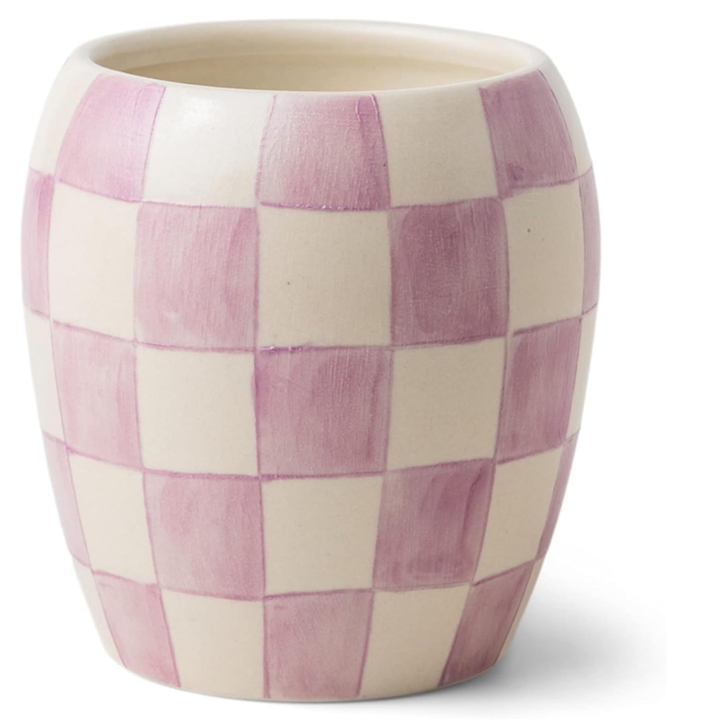 Paddywax Checkmate Hand Painted Scented Candle in Reusable Porcelain Jar, Clean-Burn Soy Candle with Approx. 55 Hour Burn Time, Decorative Gift Candles for Home, Lavender Mimosa, 11 oz