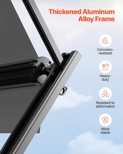 VEVOR Manual RV Awning Complete Kit, 18' Retractable Awning with Aluminum Alloy Frame, Outdoor Trailer Awning, Fit for Most RVs(Black Fade)