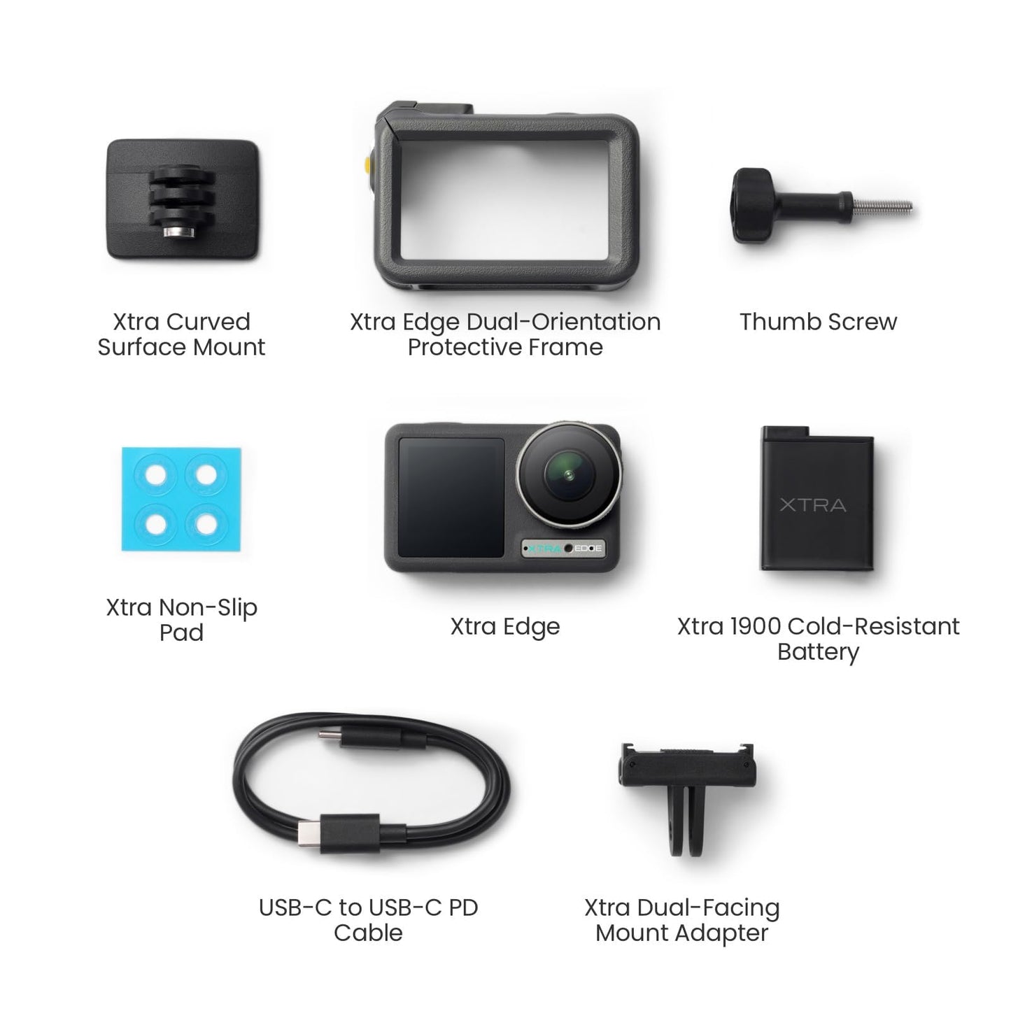 Xtra Edge Action Camera, 1/1.3" Sensor & 4K Cinematic Video, Hyper Stabilization, Waterproof Camera to 52 Ft, 3-Hour Battery, Universal Quick Mount, Vlogging Camera for Adventure Photography