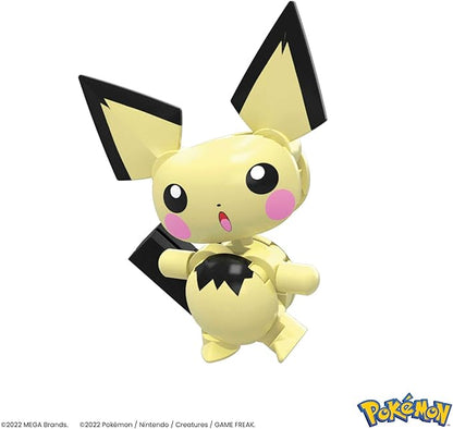 MEGA Pokémon Action Figure Building Toys for Kids Pikachu Evolution Set with 159 Pieces 3 Poseable Characters 8 Year Old Gift Idea